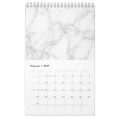 Wit Marmer Kalender (Feb 2027)