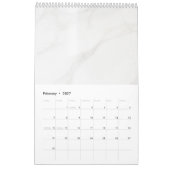 Wit Marmer Kalender (Feb 2027)