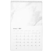 Wit Marmer Kalender (Jan 2027)
