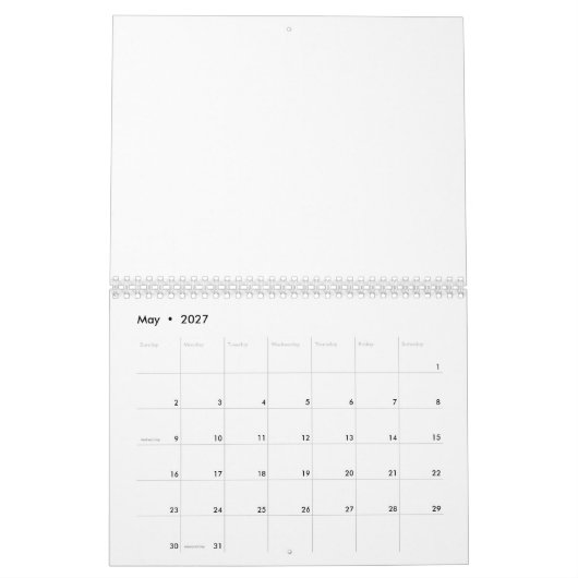 Wit Marmer Kalender (Mei 2027)