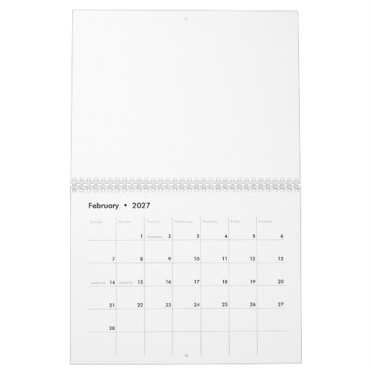 Wit Marmer Kalender (Feb 2027)