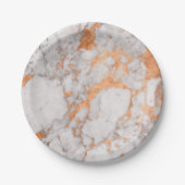 Wit Marmer & Koper Papier Bord (Voorkant)