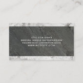 Wit Marmer | Leisteen Visitekaartje (Achterkant)
