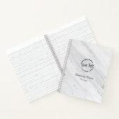 Wit Marmer, Logo, Bedrijfsnaam Website Promo Notitieboek (Binnen)