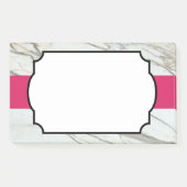 Wit marmer luxe roze lijst post-it® notes (Voorkant)
