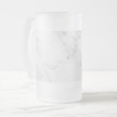 Wit Marmer Matglas Bierpul (Voorkant links)