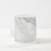 Wit Marmer Matglas Koffiemok (Voorkant links)
