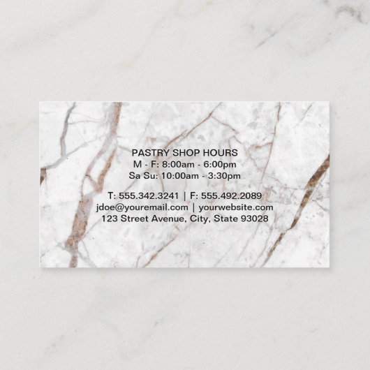 Wit Marmer | Mengmachine Visitekaartje (Achterkant)