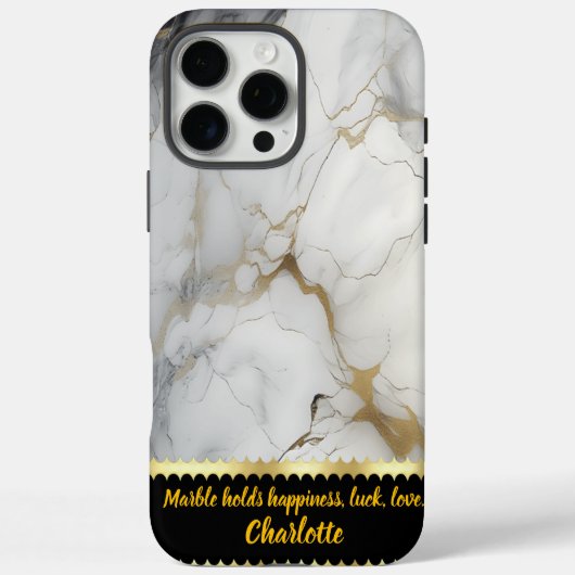 Wit marmer met fijne gouden aderen Case-Mate iPhone case (Achterkant)