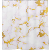 Wit marmer met goud douchegordijn (Voorkant)