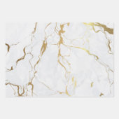 Wit marmer met goud inpakpapier vel (Voorkant)