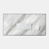 Wit marmer met gouden aderen bureaumat (Keyboard & Muis)