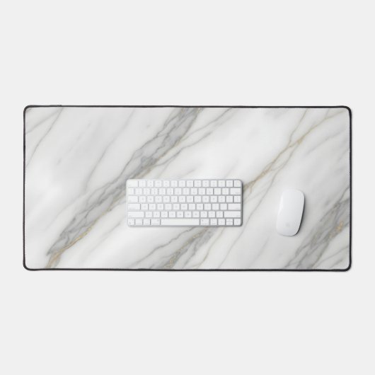 Wit marmer met gouden aderen bureaumat (Keyboard & Muis)