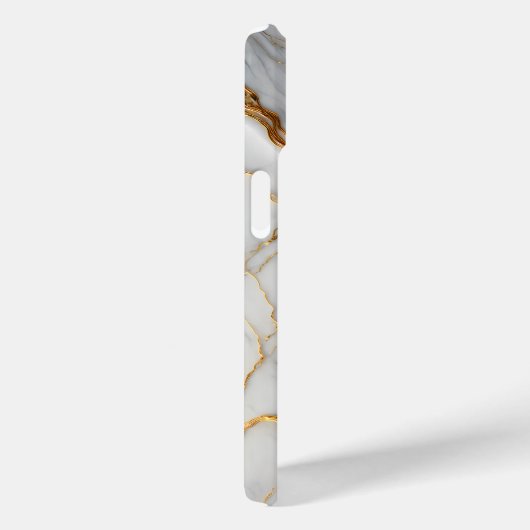 Wit marmer met gouden aderen Case-Mate iPhone case (Achterkant / Rechts)