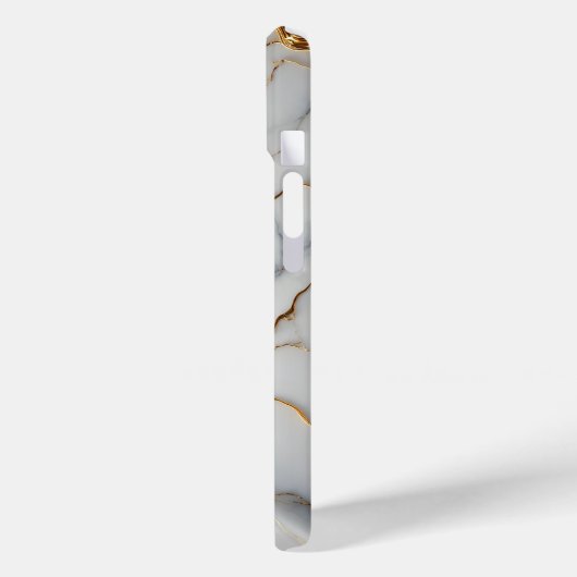 Wit marmer met gouden aderen Case-Mate iPhone case (Achterkant / Links)