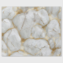 Wit Marmer met Gouden Aders Cadeaupapier