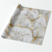 Wit Marmer met Gouden Aders Cadeaupapier (Uitgerold)