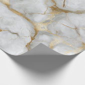 Wit Marmer met Gouden Aders Cadeaupapier (Hoek)