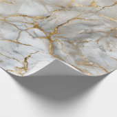 Wit Marmer met Gouden Aders Cadeaupapier (Hoek)