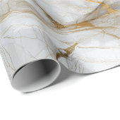 Wit Marmer met Gouden Aders Cadeaupapier (Rol Hoek)