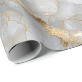 Wit Marmer met Gouden Aders Cadeaupapier (Rol Hoek)