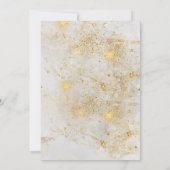 ~ Wit Marmer met Star Dust Gold Glitter Kaart (Achterkant)
