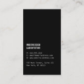 Wit marmer modern en professioneel visitekaartje (Achterkant)