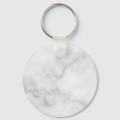 Wit marmer modern script gepersonaliseerde groomsm sleutelhanger (Achterkant)