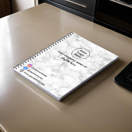 Wit marmer notitieboek