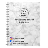 Wit marmer notitieboek (Voorkant)