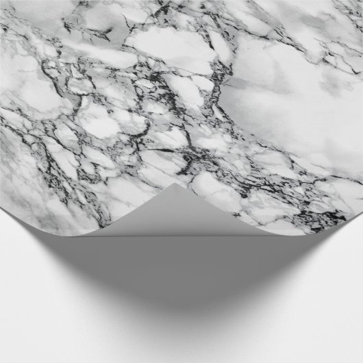 Wit marmer ontwerp inpakpapier (Hoek)