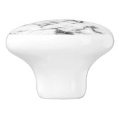 Wit Marmer ontwerp - Keramische Knop (Zijkant)