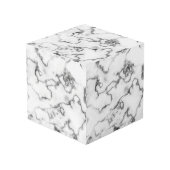 Wit Marmer ontwerp - Kubus (Voorkant hoekig)