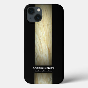 Wit marmer op zwarte iPad case