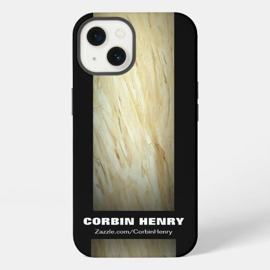 Wit marmer op zwarte iPad-hoes iPhone Hoesje (Achterkant)