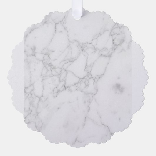 Wit Marmer Ornament Kaart (Voorkant)
