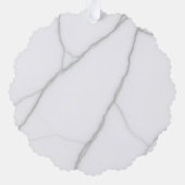 Wit Marmer Ornament Kaart (Achterkant)