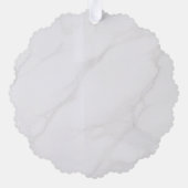 Wit Marmer Ornament Kaart (Achterkant)