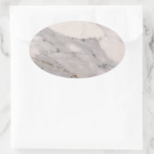Wit marmer ovale sticker (Tas)