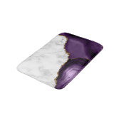 Wit Marmer Paarse Agaat Gouden Glitters Badmat (Gekanteld)