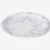 Wit marmer papieren bordje (Gekanteld)