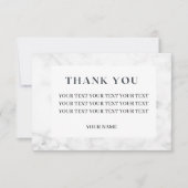 Wit Marmer Persoonlijk gemaakt Bedankkaart (Voorkant)
