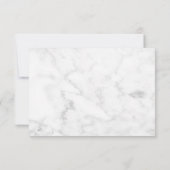Wit Marmer Persoonlijk gemaakt Bedankkaart (Achterkant)