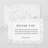 Wit Marmer Persoonlijk gemaakt Bedankkaart (Voorkant / Achterkant)