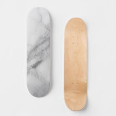 Wit Marmer Persoonlijk Skateboard (Voorkant)