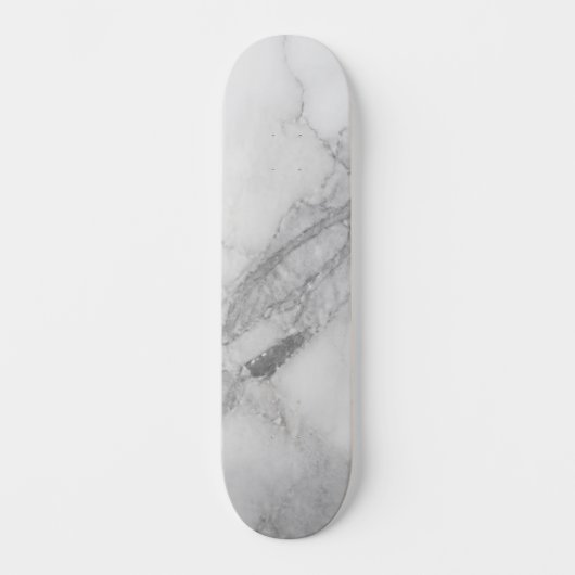 Wit Marmer Persoonlijk Skateboard (Voorkant)