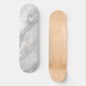 Wit Marmer Persoonlijk Skateboard (Voorkant)