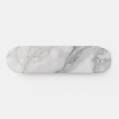 Wit Marmer Persoonlijk Skateboard (Horizontaal)