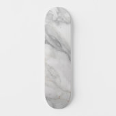Wit Marmer Persoonlijk Skateboard (Voorkant)