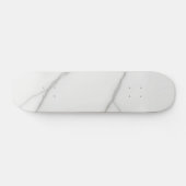 Wit Marmer Persoonlijk Skateboard (Horizontaal)